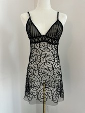 Women’s LA PERLA Babydoll Lace Lingerie Embroidered Slip Floral Dress Size 3/M Babydoll price
