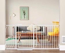 ALLAIBB Extra Wide Pressure Mounted Baby Gate Walk 30"H (66.93"-71.65"W) Safety Gate Extension price