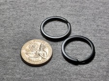 (2) Black Metal 1 Inch(25mm) Flat Split Ring Key Rings Key Holders Keychain price