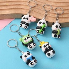 Cute Panda Keychain Keyring Bag Car Hanging Pendant PVC Key Ring Boys Girls Gift Keychain price