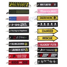 1PC Embroidered Key Chain Tag Motorcycle Keychain Gift Merrowed New Double Sided Keychain price