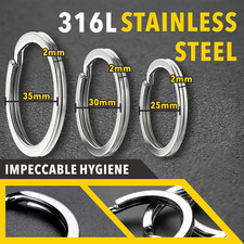 Key Rings Stainless Steel Assortment Heavy Duty Split Key Ring Loops in Small Keychain price