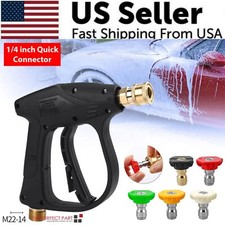 1/4" High Pressure Washer Gun 4000 PSI Car Wash Foam Spray Short Wand w/ Nozzle Car Wash Products price