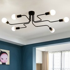 6-Light Ceiling Light Fixture LED Flush Mount Sputnik Chandelier Lighting Home Chandelier price