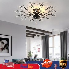 Crystal 5-Light Chandelier Branches Pendant Lamp Vintage Bedroom Ceiling Fixture Chandelier price