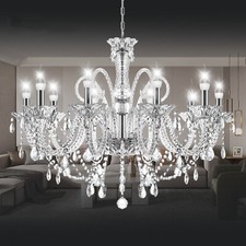 Elegant Crystal Glass Pendant Ceiling Lighting Fixture 10 Light Chandelier Chandelier price