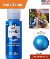 Voluminous Blue Sapphire Metallic Acrylic Paint, 2 Oz - Non-Toxic Quality Finish Interior Wall Paint price
