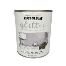 Rust-oleum Glitter Interior Wall Paint Sterling Silver Intense Shimmer 32oz 1 Qt Interior Wall Paint price