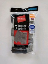 Hanes Boys Boxer Briefs Size Medium (10/12) Pack Of 5 Gray Tagless Underwear Boys' Boxer price