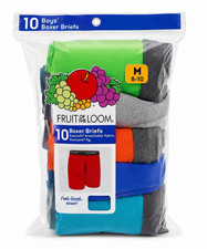 Fruit of the Loom Boys Boxer Brief Underwear 10-Pack M 8-10 Multicolor Fly Boys' Boxer price