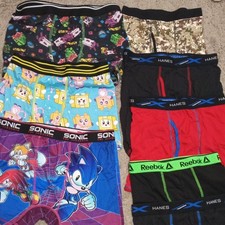 Hanes Reebok Boys S Boxer Brief Underwear 7-Pack Sonic Tails Knuckles Boys' Boxer price