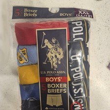 U.S. Polo Assn. Boys Boxer Briefs 5-Pack Tagless Soft Lightweight XXL 16/18 Boys' Boxer price