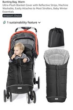 Orzbow Universal Stroller Footmuff Winter Toddler Bunting Bag Waterproof Black Baby Bouncer Footmuff price