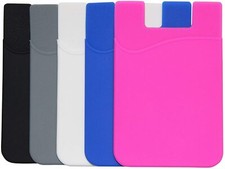 Adhesive Silicone Credit Card Pocket Sticker Pouch Holder Case For Cell Phone Silicone price