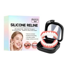 Silicone Denture Reline Kit with Full False Teeth Set Top Bottom Comfort Fit Silicone price