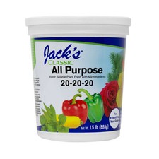 Jack's Classic 20-20-20 All Purpose Water-Soluble Fertilizer, 1.5lbs Fertilizer price