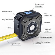 W/ 16ft AutoLock Measuring Tape 2 in 1 Digital Laser Tape Measure 130ft/40m Laser Meter / Distance Meter price