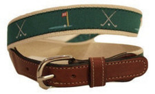Boys size 22 Green Golf Belt Size 1 inch Adjustable Brown Buckle Sports Pattern Kids' Belts price