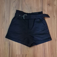 No Boundaries Girls Black Solid Belted Shorts w/ Pockets Size S/CH (3-5) Kids' Belts price