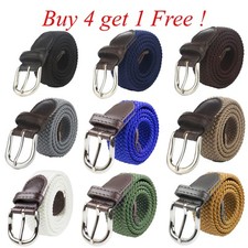 Children's Kids Child Canvas Elastic Fabric Woven Stretch Braided Belts Kids' Belts price