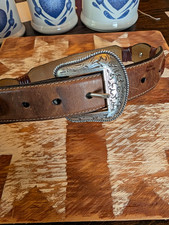 Kids Western Belt w/ Silver Engraved Buckle Size 2 Kids' Belts price