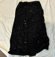 Old Navy Women’s Black Sequin Knit Stretch Pull-On Long Maxi Skirt Size S Skirt price