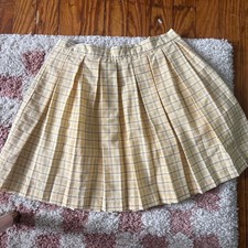 Call 1850 Women’s Skirt Pleated Plaid School Girl Y2K Yellow Mini Skirt Skirt price