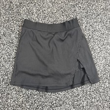 Black ribbed mini skirt with side slit Skirt price