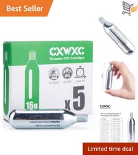 Bike CO2 Inflator Cartridges 16g 25g Alloy Steel Pack for Road Mountain Rides Air Pump - Tire Care price