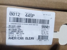4 pc American Olean Ceramic Wall Tile 4 1/4" Gloss Almond #12 Square Bright Tile Adhesive Mortar price