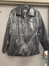austin clothing company Womans Outerwear Collection Black Faux Leather... Women's Leather Clothing price