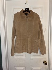 Taunt Genuine Leather Long Sleeve Zip Down Blazer Jacket Women's Size Large Women's Leather Clothing price