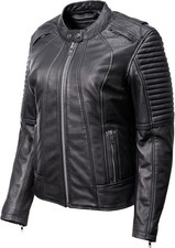 MILWAUKEE MOTORCYCLE CLOTHING CO. Women's Foxy Scooter Style Black Leather 5XL Women's Leather Clothing price