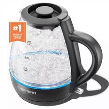 Chefman 1L Rapid-Boil Kettle Glass Electric Water Boiler Warmer 1500W Tea Heater Water Heaters / Kettle price