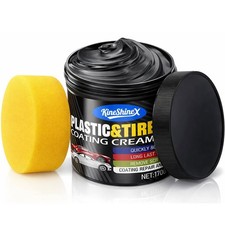 Car Black Trim & Plastic Restorer: Renew Faded Bumpers, Vinyl, Rubber 6oz Paste Car Cover price