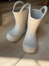 BEARPAW Unisex Kids Beige Pull-On Waterproof Rain Boots Toddler Size 4 Baby Raincoat price