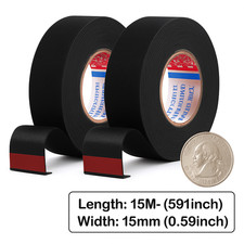 2 Rolls 50Ft Automotive Wire Harness Cloth Tape Heat Resistant Noise Dampening Tape price