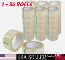 1-36 Rolls Shipping Packaging Box Packing Sealing Tape 1.8 mil 2" x 110 Yard Tape price
