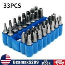 33PCS Hex Head Drill Torx Bit Set Tamper Security 1/4" Extension Screwdriver Kit Screwdriver price
