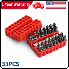 33 PCS Tamper Security Torx Bit Set Hex Head Drill Extension Screwdriver Bits US Screwdriver price
