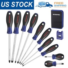 WORKPRO 10-Piece Magnetic Screwdriver Set Phillips Slotted Flat Head Screwdriver Screwdriver price