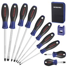 WORKPRO Magnetic Screwdriver Set 10-Piece Flat Head Phillips Slotted Screwdriver Screwdriver price