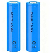  2pcs Flat-Top 2000mAh Battery Batteries 3.7V Li-ion Rechargeable Cell Standard & Rechargeable Batteries price