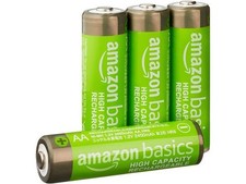 Amazon Basics Rechargeable AA Batteries, 4-Pack, 2400 mAh, NiMH High-Capacity Standard & Rechargeable Batteries price