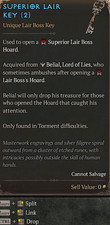 500x Superior Lair Key Diablo 4 Season 14 S14 Key price