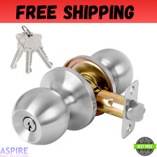 Keyed Entry Door Knob with Lock and Key, Exterior and Interior Door Knob for Bed Doorknob Lock price
