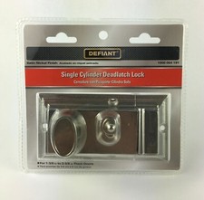 Defiant Single Cylinder Deadbolt Deadlock Nickel Entrance Door Lock (2) Keys Doorknob Lock price