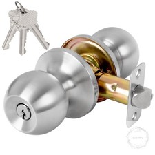 Keyed Entry Door Knob with Lock and Key, Exterior and Interior Door Lock for Bed Doorknob Lock price