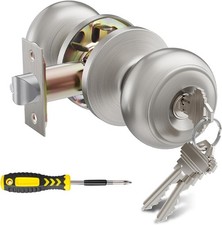 Door Lock Set, Exterior and Interior Stainless Steel Door Lock (Satin Nickel). Doorknob Lock price