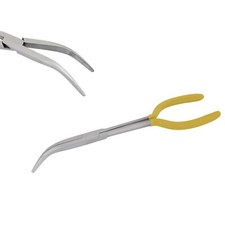 11" Long Needle Nose Pliers Curved Extended Reach Tools Bent Nose Pliers Yellow Pliers price